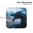 thumbnail image 2 of Naloa Blue Thunder Storm Dragon Coasters for Set of 4 - PU Leather Coasters, Coasters for Table Cup Tea Coffee Beer, Decorative for Kitchen Homedecor (Round), 2 of 6