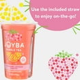 Joyba Strawberry Lemonade Green Bubble Tea 4 Pack, 12 fl. oz. Cups