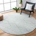 thumbnail image 3 of SAFAVIEH Tulum Lakisha Distressed Southwestern Area Rug, 10' x 10' Round, Light Grey/Ivory, 3 of 8