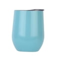 thumbnail image 3 of Vasos de Cerveza Agua Café Té 12 Oz Vasos Bebida Helada Copa Vino Aislada Resistente para al Aire Libre Camping Azul claro Macarena Vaso de vino de acero inoxidable, 3 of 8