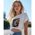 thumbnail image 4 of T-shirts Drapeau Américain pour Femmes, tee-Shirt Col Rond Jour de l'Indépendance Animal Rétro Manches Courtes en Coton Doux, 4 of 6
