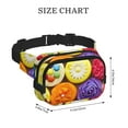thumbnail image 4 of Picia Brightly Colored Cupcakes Print Square Double-Layer Waist Bag Mini Adjustable Waist Belt Bag Exercise Running Travel Hiking, 4 of 9