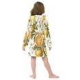 thumbnail image 7 of FORMRS Niños Bathrobe Unisex Hooded Robe Soft Plush Pajamas Sleepwear, Size 10-12T, Oranges Watercolor, 7 of 7