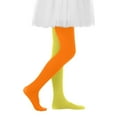 thumbnail image 4 of NAISIBABY Girls Ballet Tights, Cotton Stockings High Waisted Stretchy Dance Party Footed Pantyhose Orange 2-8T, 4 of 7