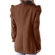 thumbnail image 3 of ICHUANYI Clearance Women Solid Long Sleeve Office Coat Cardigans Suit Long Jacket Tops(Khaki, M) ICHUANYI WER2023081011309, 3 of 5