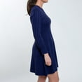 thumbnail image 3 of Elsie & Zoey Sheena Crew Neck Cable Knit Long Sleeve Sweater Dress for Women, 3 of 7