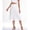 White, variant on Asklazy Women's High Waist Pleated A-Line Midi Skirt,Flowy Elastic Waist Skirts for Work Casual Wear,Lucky,Light Blue,L