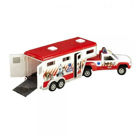Breyer Stablemates Animal Rescue Truck and Horse Trailer Vehicle