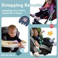 thumbnail image 4 of Brilli Baby Cup Catcher - Patented Safety Tether to attach Sippy Cups, Bottles, Toys & Pacifiers to Strollers, High Chairs & Car Seats, Made in USA, FDA grade, Dishwasher Safe (Aqua), 4 of 8