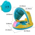 thumbnail image 2 of POINTERTECK 80 x 68 x 60cm Baby Sunshade Inflatable Swim Float Boat Swimming Pool Ring Raft with Sunshade Canopy for Baby Toddler Kids Infant Water Development Toys, 2 of 11