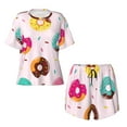 thumbnail image 4 of Lsque Donut Women's Short-Sleeved Pajama Set - 2 Piece Soft and Lightweight Sleepwear Set-X-Large, 4 of 9