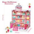 thumbnail image 2 of 5 Stories Dollhouse for Girls, DIY Doll House Accessories Playhouse with Furniture and 19 Rooms, Pretend Play House with Lights for Kids, 2 of 6