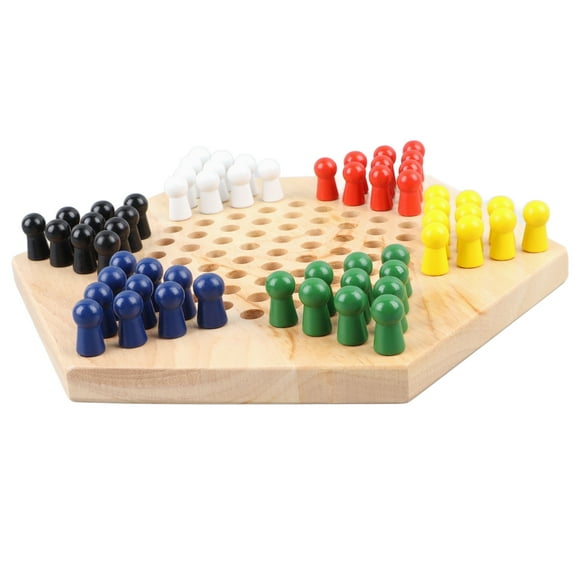 Chinese Checkers Game Play, Chinese Checkers Set Wooden Material for Home Travel Trip Camping