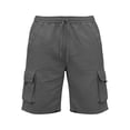 thumbnail image 4 of Axiiglly Cargo Shorts for Men Casual Loose Workout Shorts with Pockets Solid Color Summer Outdoor Shorts S-2XL, 4 of 5
