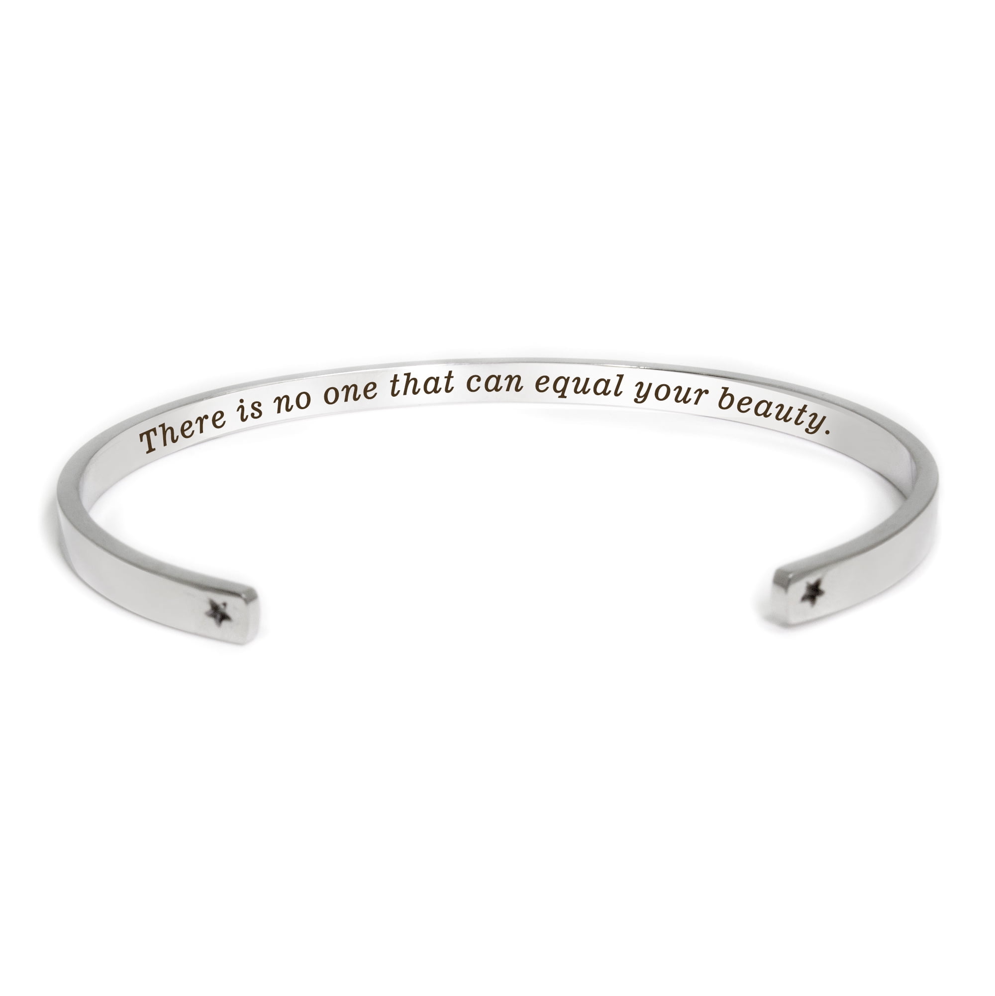 "There is no one…" Adjustable Silver Stainless Steel Cuff Bangle Mother's Day Gift Set