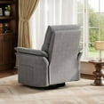 thumbnail image 4 of Studyset Swivel Rocking Recliner Chair, Power Recliner Glider with Double Handrail & Faux Leather Upholstery, Comfortable Rocker Recliner for Living Room, Bedroom, Nursery, 4 of 9