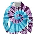 thumbnail image 2 of BSDJILFG Mens 6xl Sweatshirts Big and Tall Tie Dyed Hoodies Long Sleeve Fall Winter Men Big and Tall 5xl-6xl Rainbow Printed Pullover Tops Activewear,M-3XL, 2 of 4
