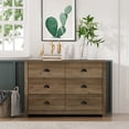 thumbnail image 4 of Geordano 6-Drawer Knotty Oak Dresser (31.5 in. X 46.5 in. X 16.3 in.), 4 of 5