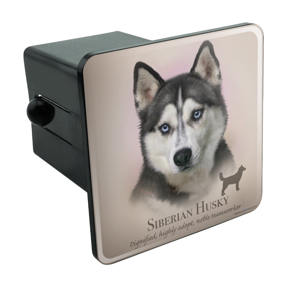 Siberian Husky Dog Selfie Tow Trailer Hitch Cover Plug Insert
