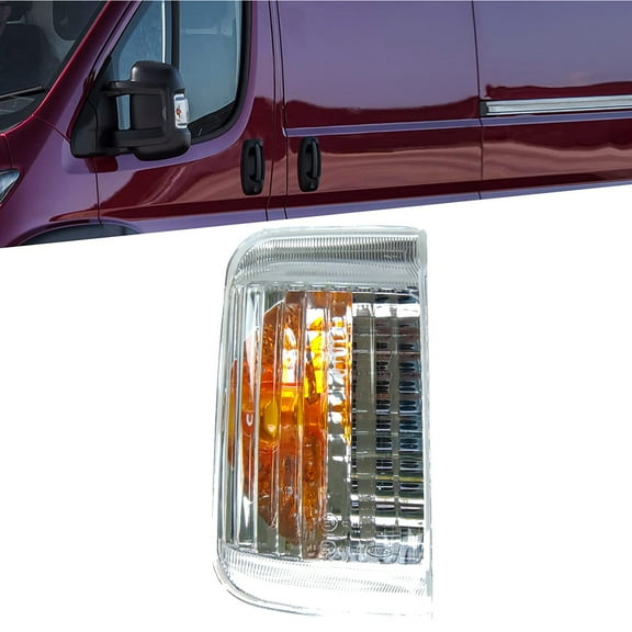 KYYET Driver Left Side Mirror Indicator Turn Signal Light Housing Compatible with ProMaster 1500 2500 3500 2014-2021
