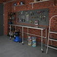 thumbnail image 5 of AmGood 96" Long x 24" Deep Stainless Steel Work Table With Open Base and Wheels | Mobile Metal Table, 5 of 7