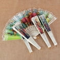 thumbnail image 3 of Fairnull Folding Fan Lightweight Portable Vintage Fan Elegant Lace Floral Pattern Hand Fan Wedding Party Accessory, 3 of 11
