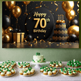thumbnail image 5 of Happy 70th Birthday Banner Party Supplies Birthday Decorations Backdrop Celebration Background Photography Props Birthday Party Decor, 5 of 8