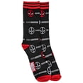thumbnail image 1 of Deadpool Repeating Faces Casual Crew Socks, 1 of 1
