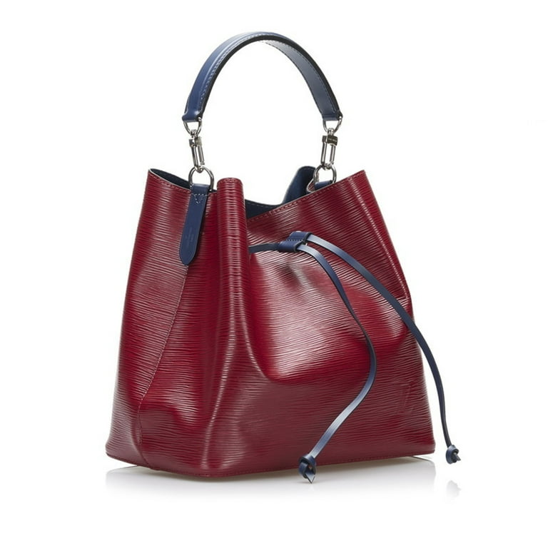 Authenticated Used Louis Vuitton Epi Neonoe Handbag Shoulder Bag M54365  Wine Red Navy Leather Women's LOUIS VUITTON