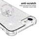 thumbnail image 3 of Funda para iPhone SE 2022/2020 con Brillo Líquido Flotante, Purpurina, Parachoques y Anillo Giratorio Soporte, 3 of 5