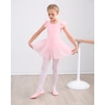 thumbnail image 4 of Stelle Ballet Leotard Ruffle Sleeve with Chiffon Skirt Ballerina Dance Dress for Girls,Ballet Pink,4T, 4 of 7