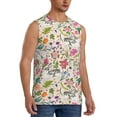 thumbnail image 2 of Haiem Men's Bunny Floral Print Tank Tops Summer Sleeveless Cut Off Workout T-Shirts Fitness Vest Athletic Undershirts-XX-Large, 2 of 8
