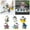 Grey, variant on Mini Penguin Statue Cute Desktop Ornament Miniature Garden Desk Sculpture