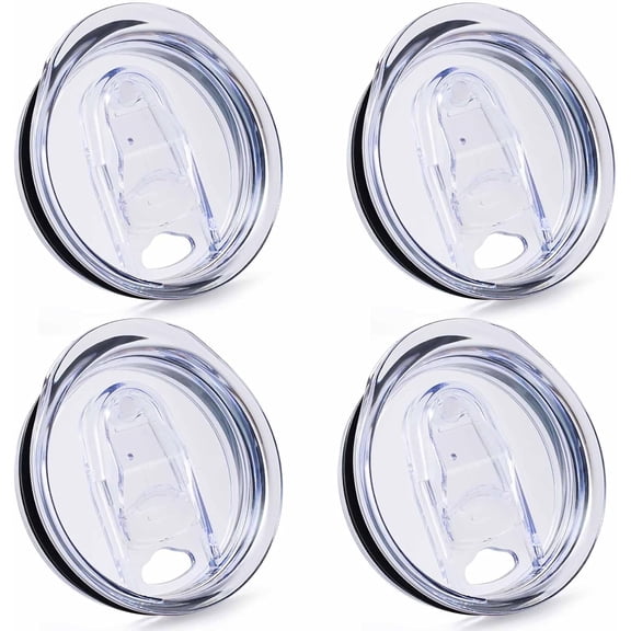 ACDANC 4 Pcs Replacement Lids for 20 oz Flat Bottomed Straight Body Tumblers with Inner Mouth about 2.76inch,Replacement Skinny Cup Lids for Water,Coffee or Tea on Travel,Work Hour and Daily Life