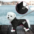 thumbnail image 6 of TELOLY Dog Raincoat Waterproof Dog Rain Jacket with Hood Rain Coat with Leash Hole Reflective Strap for Small Medium Dogs Lightweight Puppy Clothes(Black,Xs), 6 of 7