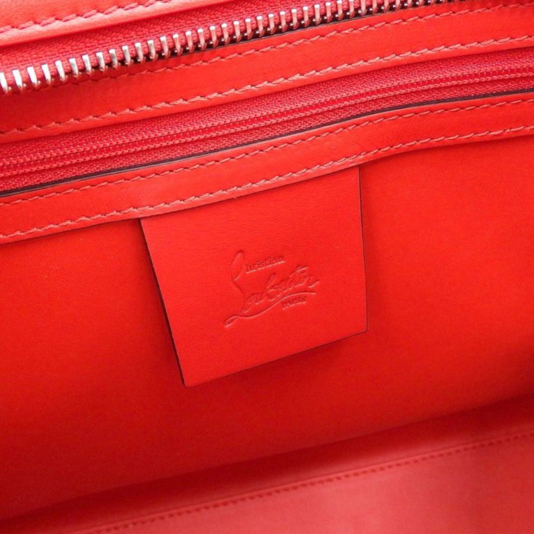 Authenticated Used Christian Louboutin Paloma medium 2WAY bag logo red