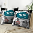 thumbnail image 3 of LALILO Throw Pillow Covers With Cute Monster Shirt And Graphic Tee Cushion Cover 18" x 18", 2 Pack, 3 of 6
