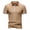 Khaki, variant on Men's T Shirts Muscle Polo Shirt Work Shirts Baggy T-Shirt Black Collared Short Sleeve Tee Shirts,L