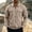 Khaki, variant on WIZUTIZ Men's Casual Jacket Solid Color Lapel Collar Zipper Closure Multi-Pocket Long Sleeve Waffle Knit Polyester Top for Outdoor Daily Summer Streetwear
