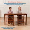 thumbnail image 3 of ECR4Kids 24in x 48in Rectangular Hardwood Table with 22in Legs, Childrens Furniture, Dark Walnut, 3 of 9