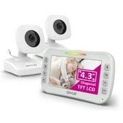 AXVUE Video Baby Monitor with Two Cameras and Large Screen, Model E612, Multifunctions