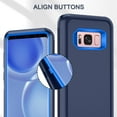 thumbnail image 3 of I-HONVA Compatible with Samsung Galaxy S8 Plus Case,3-Layer Military Grade Drop Protection Anti-Slip Bumper Rugged Shockproof Dustproof Protection 6.2 inch Phone Case,Navy Blue, 3 of 7