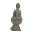 thumbnail image 4 of Figura de Buda sentado de resina, artesanía decorativa de mesa para el hogar. Estilo C, 4 of 9