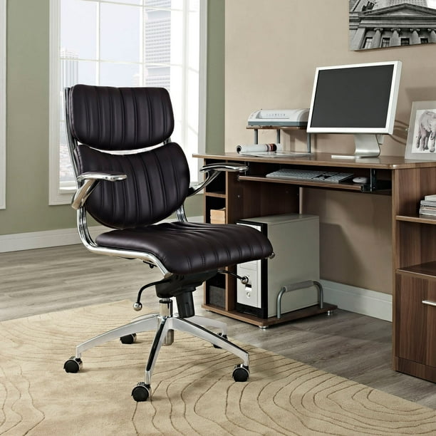 Modway Escape Mid Back Leatherette Office Chair, Multiple Colors