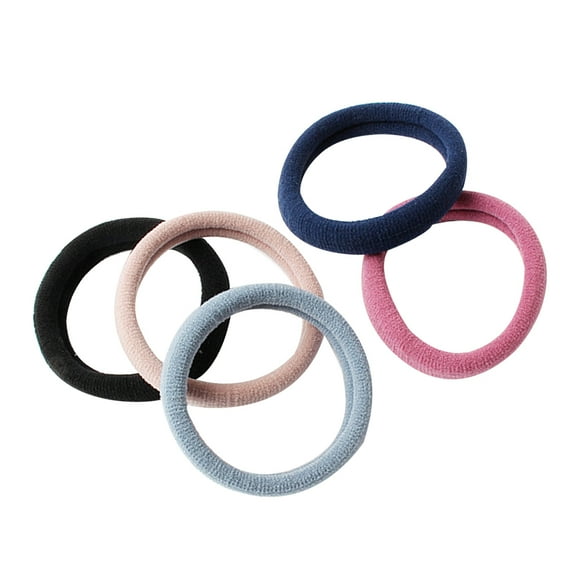 HOOWIFFY Ponytail Holders Assorted Color Simple Design Keeps Hair in Place 50Pcs