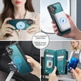 thumbnail image 4 of Funda Wallet Defense para iPhone 16 de 6.1 pulgadas con RFID, azul y verde, 4 of 9