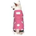 thumbnail image 5 of Uemuo Dots On Rose Red Background for Winter Dog Hoodie Sweatshirts with Pockets Warm Dog Clothes for Small Dogs Chihuahua-Large, 5 of 8