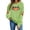 A035 Green, variant on Ichuanyi Halloween Sweatshirts Women Colorful Pumpkin Ghost Graphic Pullover Shirt Halloween Witch Pumpkin Bat Crewneck Sweater