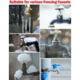 thumbnail image 4 of Outdoor Faucet Covers for Winter, 4 Packs Pro 10" H x 7" W Blue Outside Faucet Cover Freeze Protection, Reusable Waterproof Insulated Spigot Cover, Thickened Garden Faucet Socks Hose Bibs, 4 of 7