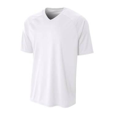 A4 Youth Performance Polyester V-Neck Sports Baseball Strike Jersey , WHITE, XX-Small, NB3373